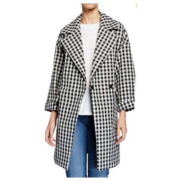 Black Tape Checkered Coat - Picture 2 of 7